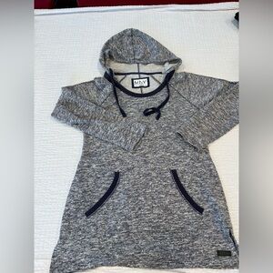 MNY Andrew Marc  Gray Hooded Sweater with Pockets